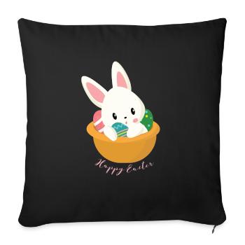 Ostern - Sofakissenbezug 45 x 45 cm - Schwarz - Vorne