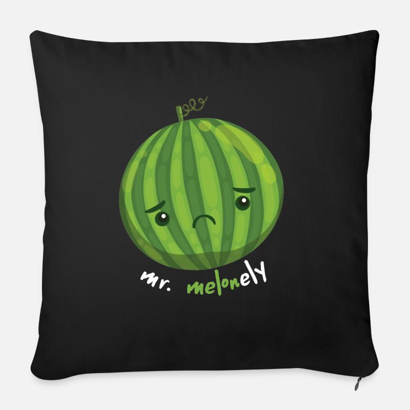 Frucht - Sofakissenbezug 45 x 45 cm - Schwarz