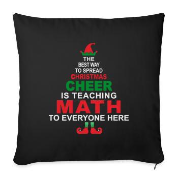 Mathe-Lehrer-Weihnachtshemd - Sofakissenbezug 45 x 45 cm - Schwarz - Vorne