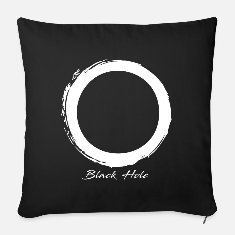 Trou noir - Housse de coussin décorative 45 x 45 cm - noir