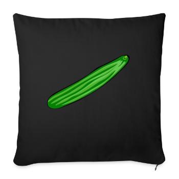 Cucumber salad cucumber Cucumbers Kukumer garden cucumber - Sofa pillowcase 17,3'' x 17,3'' (45 x 45 cm) - black - Front