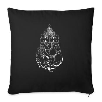 Ganesha - Sofa pillowcase 17,3'' x 17,3'' (45 x 45 cm) - black - Front