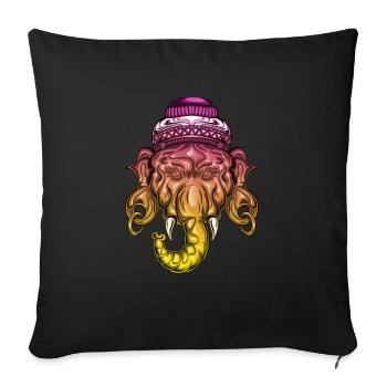 Goa Ganesha - Sofakissenbezug 45 x 45 cm - Schwarz - Vorne