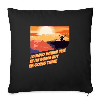 Randonnée vacances Bien-être Montagne Liberté Cadeau - Housse de coussin décorative 45 x 45 cm - noir - Devant