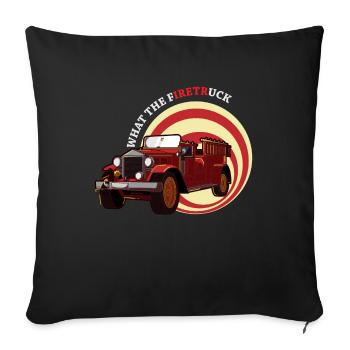 Pompiers ambulances métier rare cadeau - Housse de coussin décorative 45 x 45 cm - noir - Devant