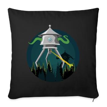 Aliens - Krieg der Welten - H. G. Wells - Sofakissenbezug 45 x 45 cm - Schwarz - Vorne