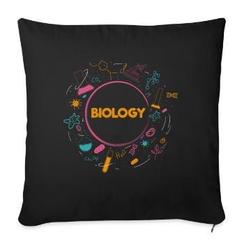 Biologie Nerd Wissenschaft Mikrobiologie Cell-fie - Sofakissenbezug 45 x 45 cm - Schwarz - Vorne