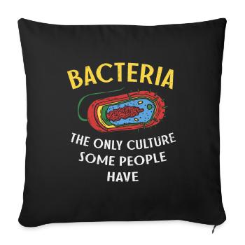 Laboratoire de laboratoire de microbiologie pour bactéries / microscopes - Housse de coussin décorative 45 x 45 cm - noir - Devant
