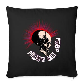 Punk's not dead - Sofa pillowcase 17,3'' x 17,3'' (45 x 45 cm) - black - Front