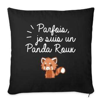 Je suis un panda roux - Housse de coussin décorative 45 x 45 cm - noir - Devant