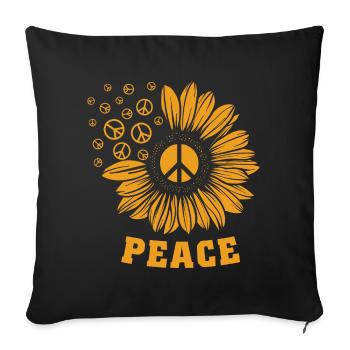 Peace World Peace Gift Idea T-shirt - Sofa pillowcase 17,3'' x 17,3'' (45 x 45 cm) - black - Front