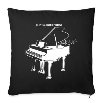 Pianist sayings | Piano Player Gift Ideas - Sofa pillowcase 17,3'' x 17,3'' (45 x 45 cm) - black - Front