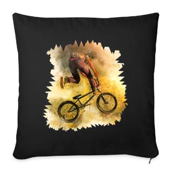 BMX Sport Bike - Sofa pillowcase 17,3'' x 17,3'' (45 x 45 cm) - black - Front