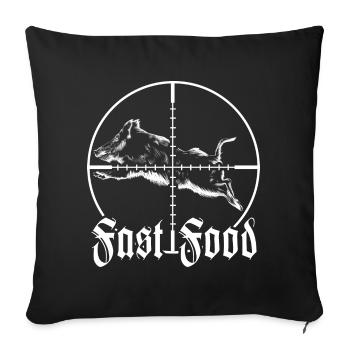 Restauration rapide Chasseur Chasse Sanglier Chasse Sanglier Chasse Au Sanglier Chasse - Housse de coussin décorative 45 x 45 cm - noir - Devant