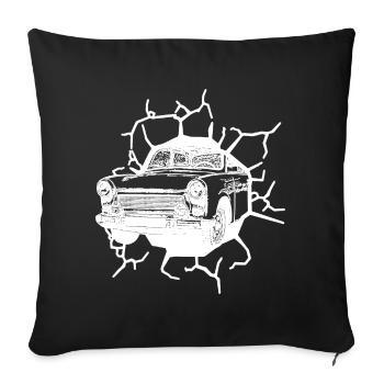 Trabi  Oldtimer Wall Fall Ostalgie Ossi - Sofa pillowcase 17,3'' x 17,3'' (45 x 45 cm) - black - Front
