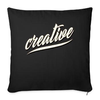 kreativ creative kunst musik comic zeichner design - Sofakissenbezug 45 x 45 cm - Schwarz - Vorne