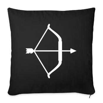 Pfeil und Bogen - Sofakissenbezug 45 x 45 cm - Schwarz - Vorne