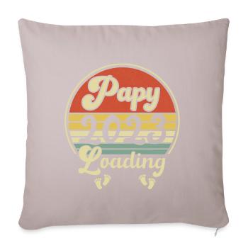 Papy 2023 Chargement - Housse de coussin décorative 45 x 45 cm - taupe clair - Devant
