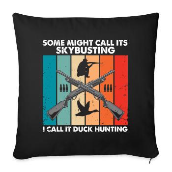 Duck Hunting Duck Hunting Hunter Duck Hunter Duck Hunter - Sofa pillowcase 17,3'' x 17,3'' (45 x 45 cm) - black - Front