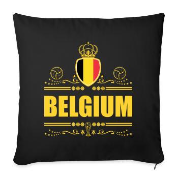 BELGIUM GOLD LINEART | LIMITED EDITION - Sofa pillowcase 17,3'' x 17,3'' (45 x 45 cm) - black - Front
