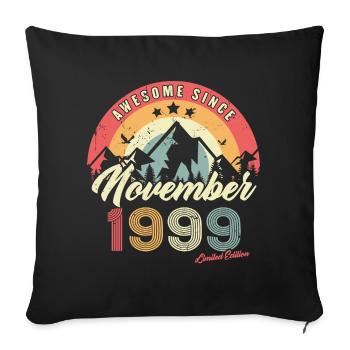 Birthday Gift In November 1999 Vintage - Sofa pillowcase 17,3'' x 17,3'' (45 x 45 cm) - black - Front