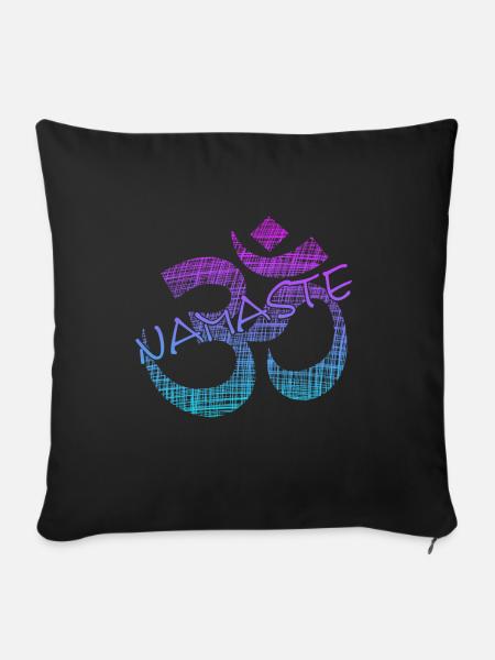 Namaste - Sofakissenbezug 45 x 45 cm - Schwarz