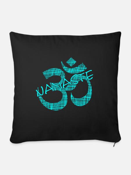 Yoga Zen Namaste - Sofakissenbezug 45 x 45 cm - Schwarz