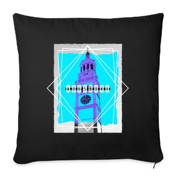 Augsburg Deutschland Stadt Skyline Heimat Liebe - Sofakissenbezug 45 x 45 cm - Schwarz - Vorne