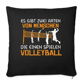 Die einen... - Volleyballer Beach Volleyball - Sofakissenbezug 45 x 45 cm - Schwarz - Vorne