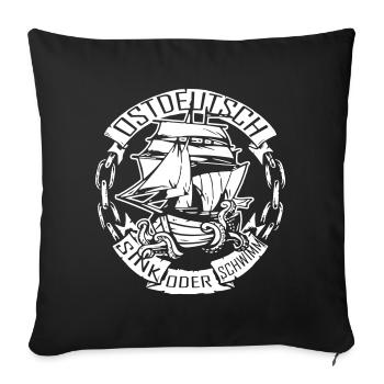 East German Ossi Shirt East East GDR - Sofa pillowcase 17,3'' x 17,3'' (45 x 45 cm) - black - Front