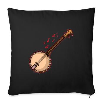 Banjo Shirts For Men Bluegrass Appalachia Folk - Sofa pillowcase 17,3'' x 17,3'' (45 x 45 cm) - black - Front