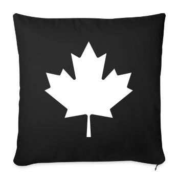 Show off your colors – Canada (dark) - Sofa pillowcase 17,3'' x 17,3'' (45 x 45 cm) - black - Front