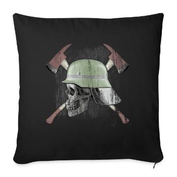 Fire brigade - Sofa pillowcase 17,3'' x 17,3'' (45 x 45 cm) - black - Front