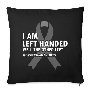 Dyslexie Interventionniste pour la dyslexie - Housse de coussin décorative 45 x 45 cm - noir - Devant