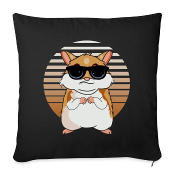 Hamster lover - Sofa pillowcase 17,3'' x 17,3'' (45 x 45 cm) - black - Front