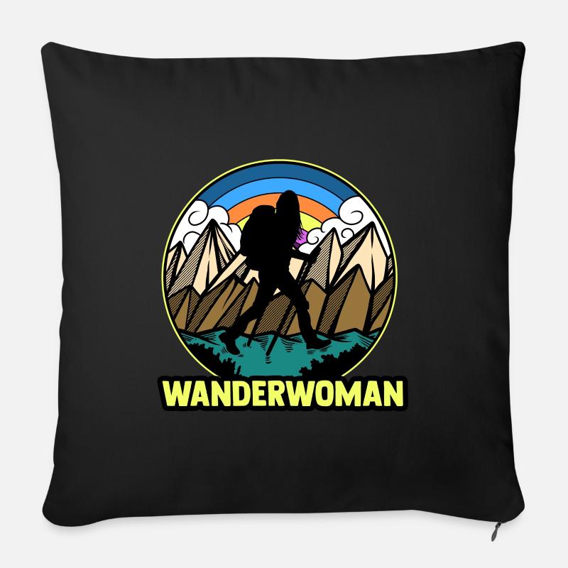 Hiker - Sofa pillowcase 17,3'' x 17,3'' (45 x 45 cm) - black
