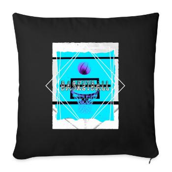 Basketball Basketballer Korb Sport Vintage Retro - Sofakissenbezug 45 x 45 cm - Schwarz - Vorne