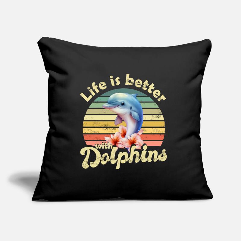 Dolphin Dolphins Sofa pillowcase 17,3'' x 17,3'' (45 x 45 cm)