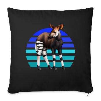 Sweet Okapi - Sofa pillowcase 17,3'' x 17,3'' (45 x 45 cm) - black - Front