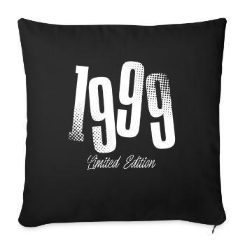 1999 Année de naissance Anniversaire Année de naissance - Housse de coussin décorative 45 x 45 cm - noir - Devant
