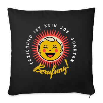 Erzieherin Weihnachten Berufung Retro Zauber - Sofakissenbezug 45 x 45 cm - Schwarz - Vorne