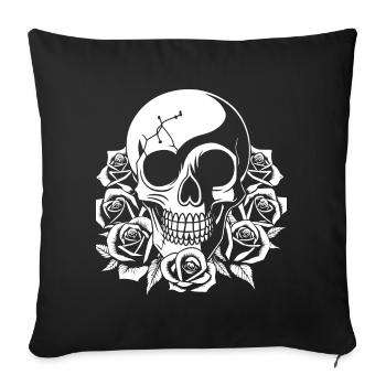 Horror Skull Skull Art Skull Gothic Heavy Metal - Sofa pillowcase 17,3'' x 17,3'' (45 x 45 cm) - black - Front