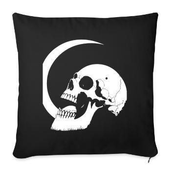 Horreur Crâne Crâne Art Crâne Gothique Heavy Metal - Housse de coussin décorative 45 x 45 cm - noir - Devant