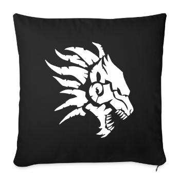 The Infernal Beast (White) - Sofa pillowcase 17,3'' x 17,3'' (45 x 45 cm) - black - Front