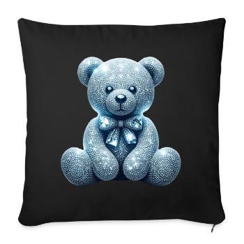 Crystal Bear Diamond Diamonds - Sofa pillowcase 17,3'' x 17,3'' (45 x 45 cm) - black - Front