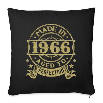 Vintage 1966 Birthday 1966 Retro Gift - Sofa pillowcase 17,3'' x 17,3'' (45 x 45 cm) - black - Front