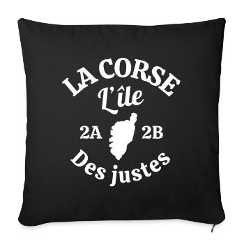 Corsica, island of beauty, I love Corsica - Sofa pillowcase 17,3'' x 17,3'' (45 x 45 cm) - black - Front