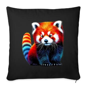 Petit panda - Housse de coussin décorative 45 x 45 cm - noir - Devant