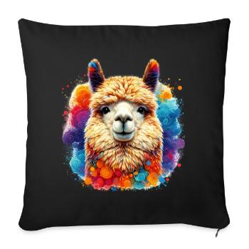 Alpaca - Sofa pillowcase 17,3'' x 17,3'' (45 x 45 cm) - black - Front