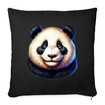 Panda - Sofakissenbezug 45 x 45 cm - Schwarz - Vorne